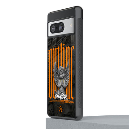 outline back phone cover | glass case for Google Pixel 8