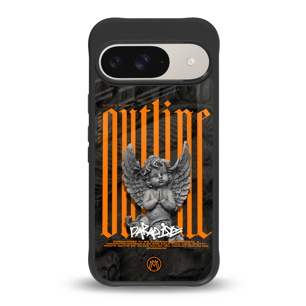 outline back phone cover | glass case for google pixel 9