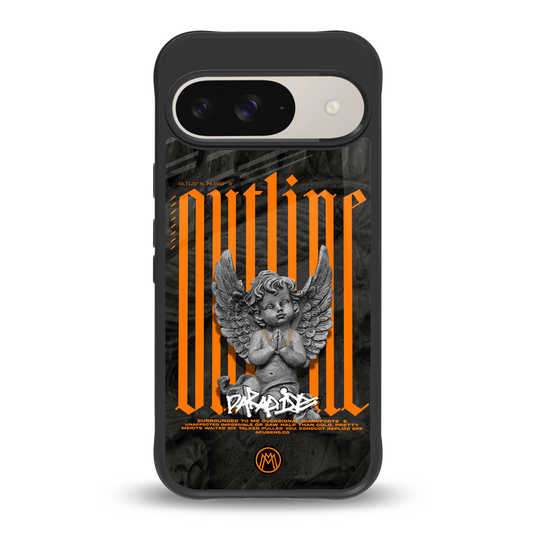 outline back phone cover | glass case for google pixel 9