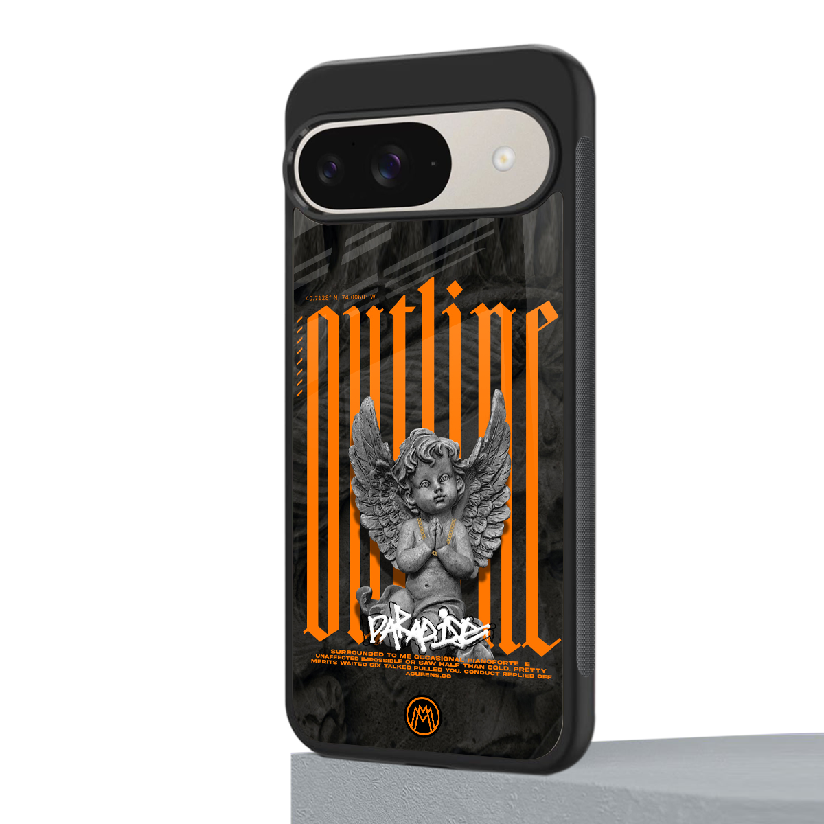 outline back phone cover | glass case for google pixel 9