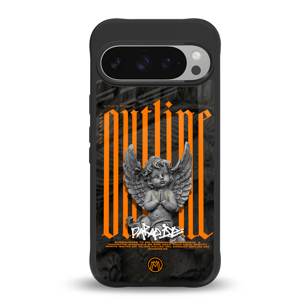 outline back phone cover | glass case for google pixel 9 pro