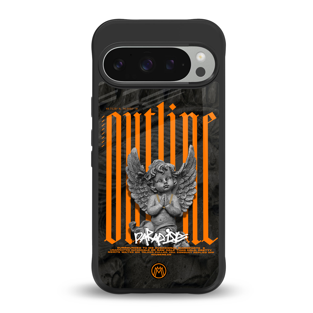 outline back phone cover | glass case for google pixel 9 pro xl