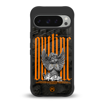 outline back phone cover | glass case for google pixel 9 pro xl