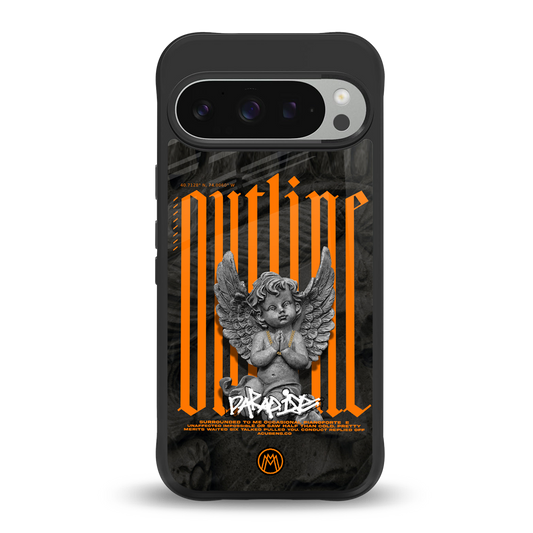 outline back phone cover | glass case for google pixel 9 pro xl