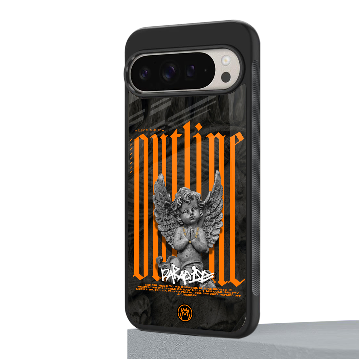 outline back phone cover | glass case for google pixel 9 pro xl