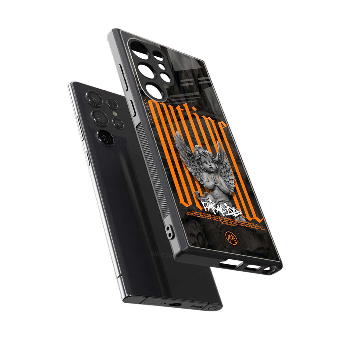 outline back phone cover | glass case for samsung galaxy s23 ultra