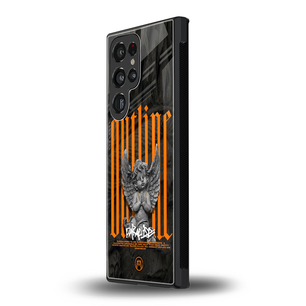 outline back phone cover | glass case for samsung galaxy s23 ultra