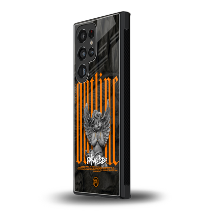 outline back phone cover | glass case for samsung galaxy s23 ultra