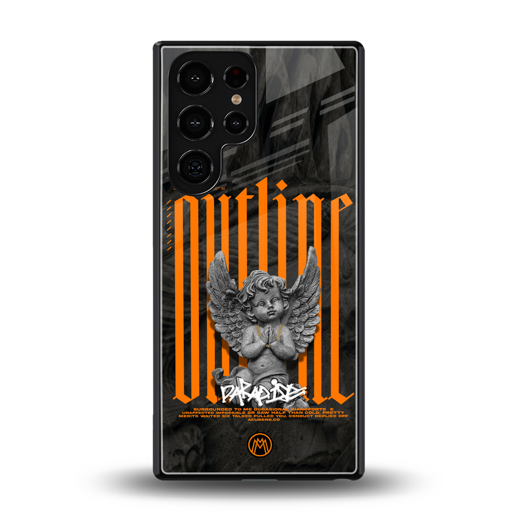 outline back phone cover | glass case for samsung galaxy s25 ultra