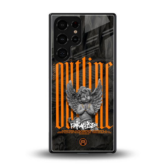 outline back phone cover | glass case for samsung galaxy s25 ultra
