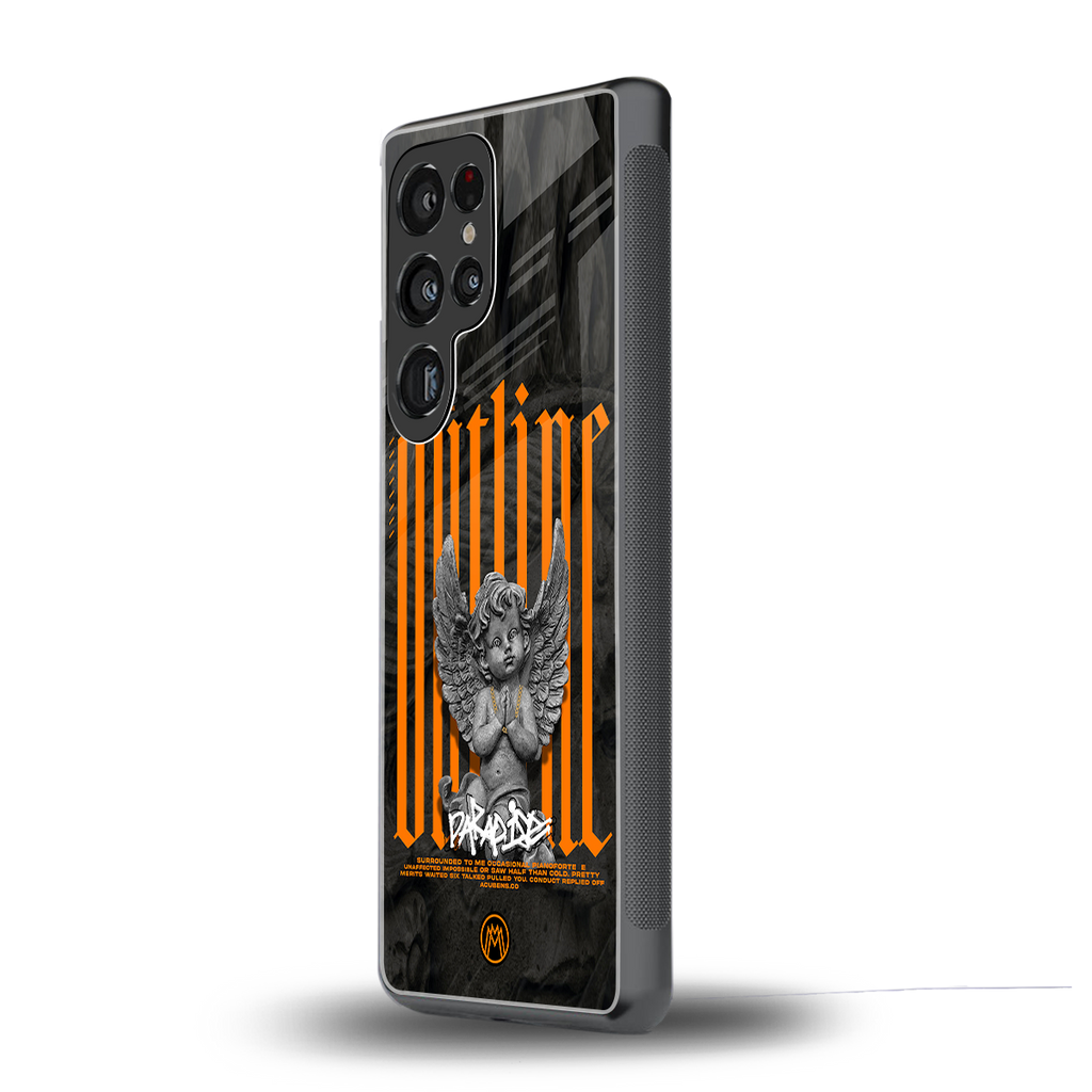 outline back phone cover | glass case for samsung galaxy s25 ultra