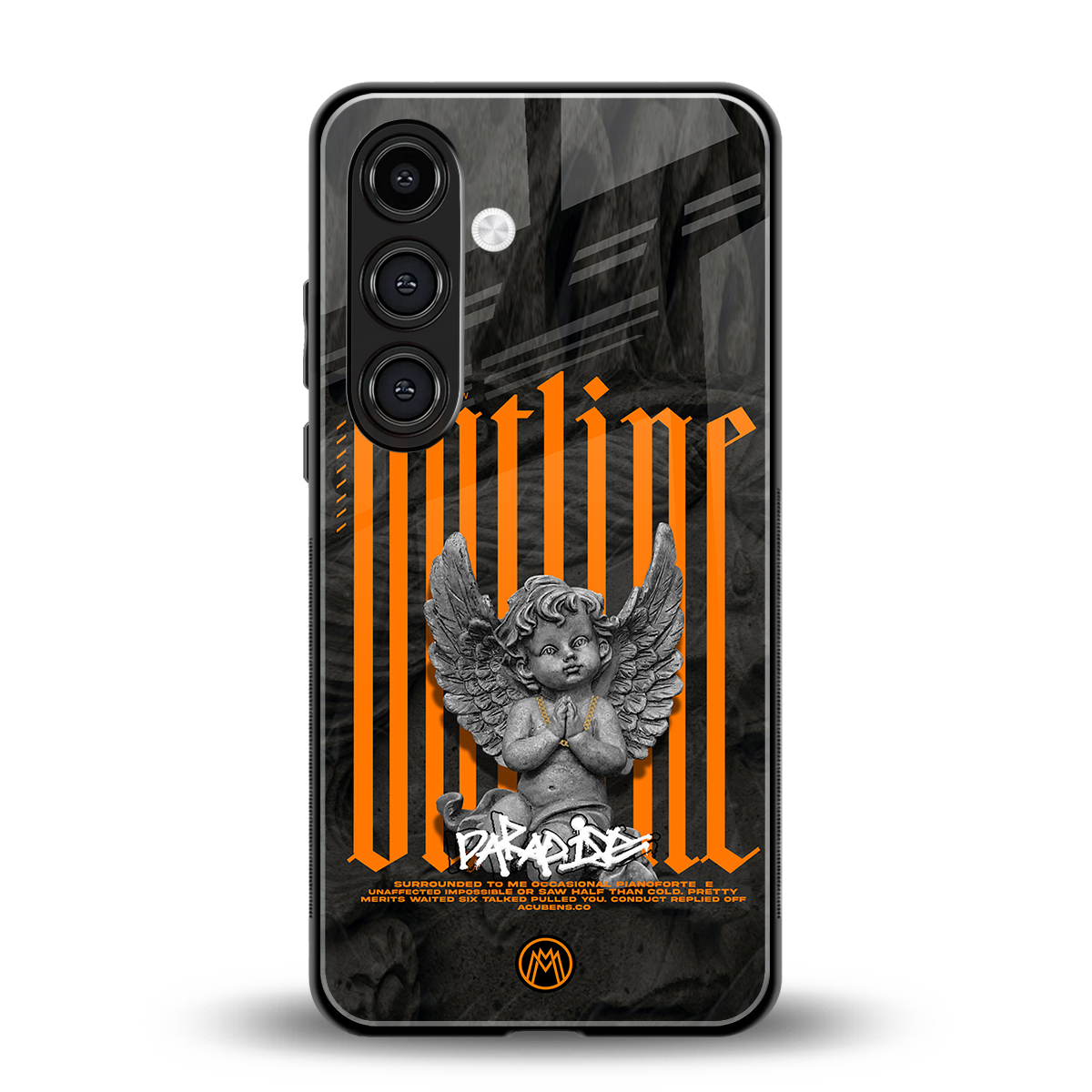 outline back phone cover | glass case for samsung galaxy s23 plus