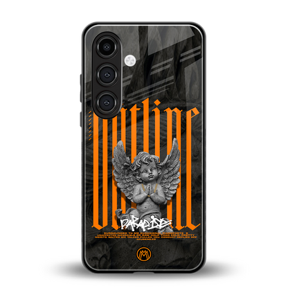 outline back phone cover | glass case for samsung galaxy s23 plus