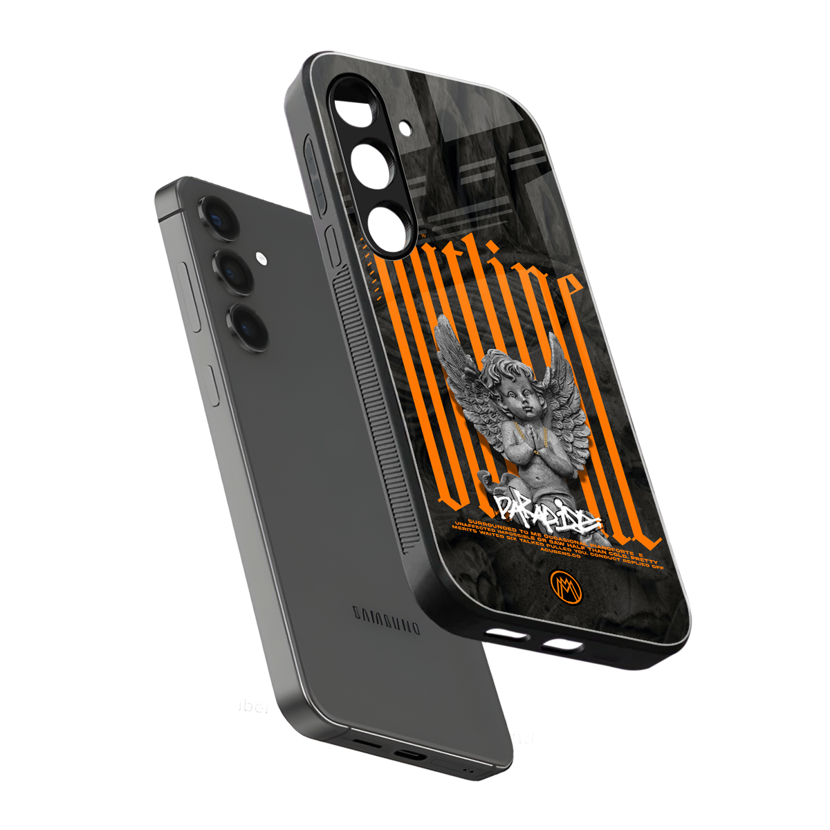 outline back phone cover | glass case for samsung galaxy s23 plus