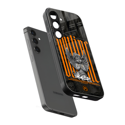 outline back phone cover | glass case for samsung galaxy s23 plus