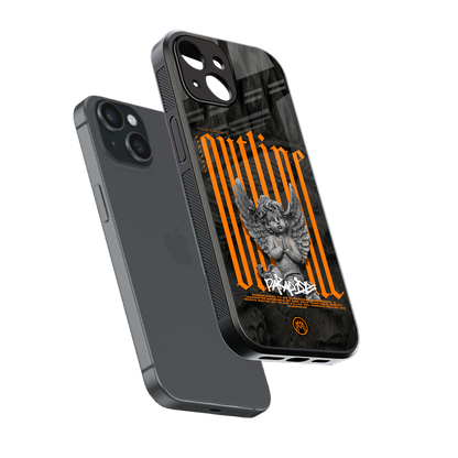 outline back phone cover | glass case for iphone 15