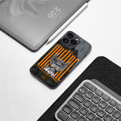 outline back phone cover | glass case for iphone 14 pro max