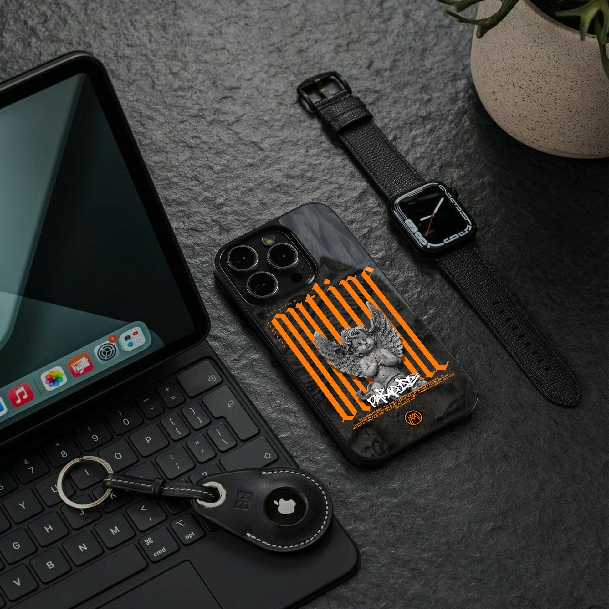 outline back phone cover | glass case for iphone 15 pro max