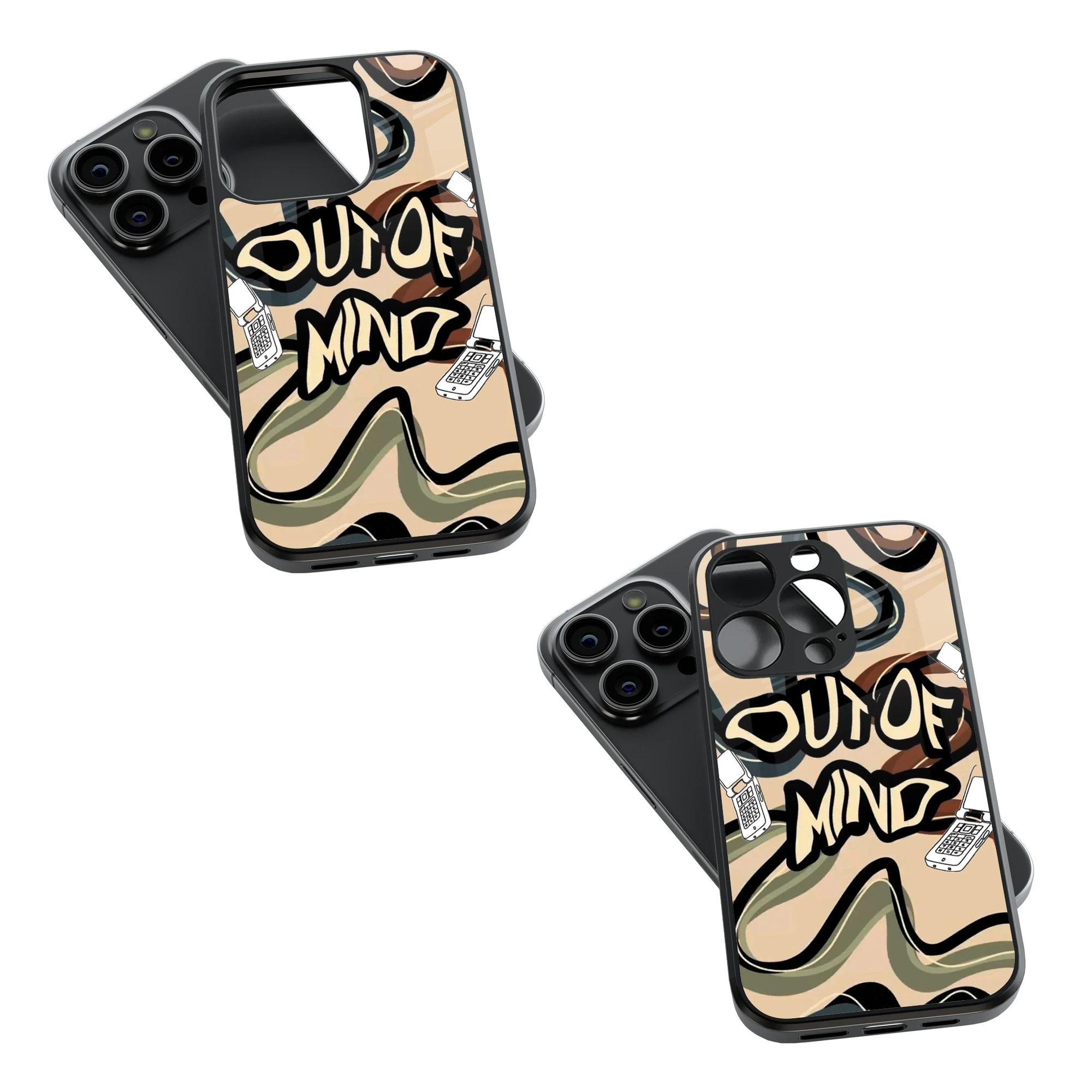 Trendy Glass Back Mobile Case for iPhone, Samsung, Redmi, OnePlus, Google Pixel, Motorola