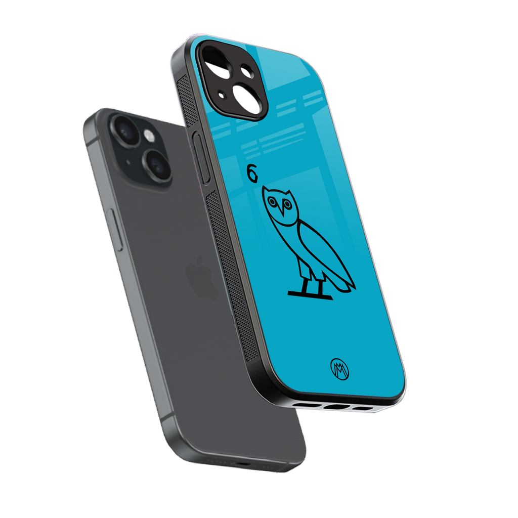ovo sapphire back phone cover | glass case for iphone 13 mini