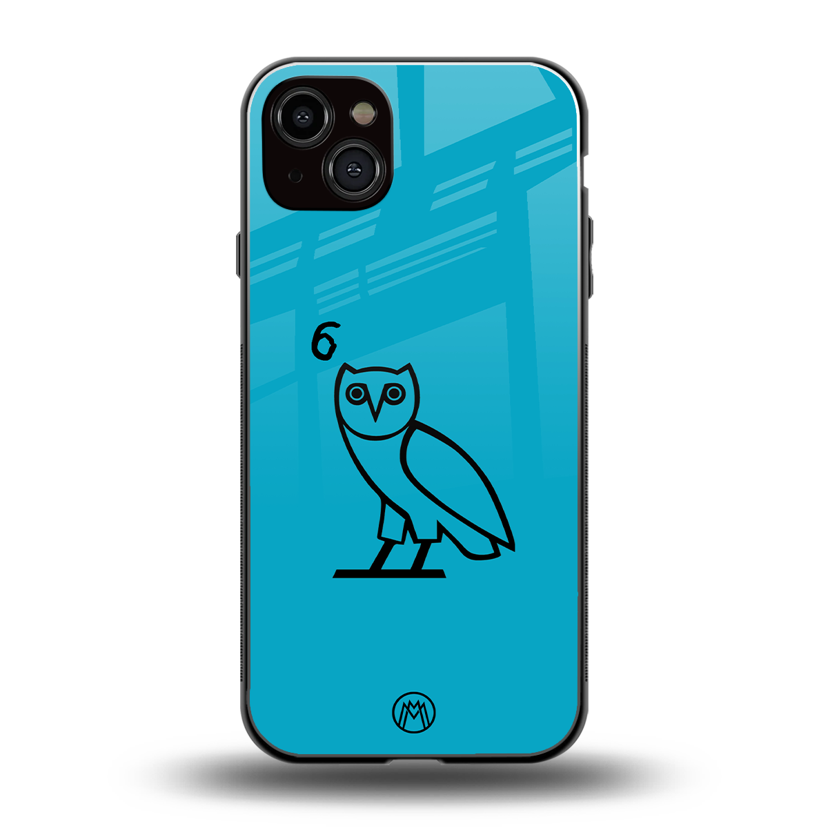 ovo sapphire back phone cover | glass case for iphone 15 plus