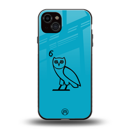 ovo sapphire back phone cover | glass case for iphone 14 plus