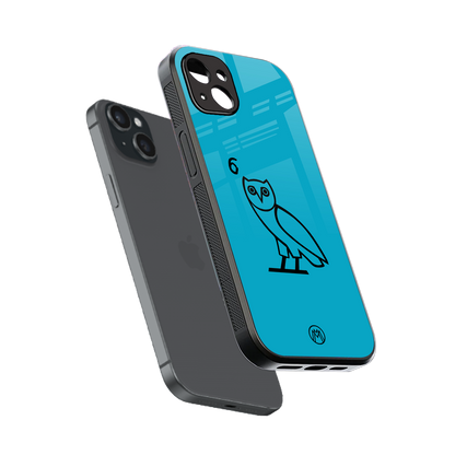 ovo sapphire back phone cover | glass case for iphone 14 plus
