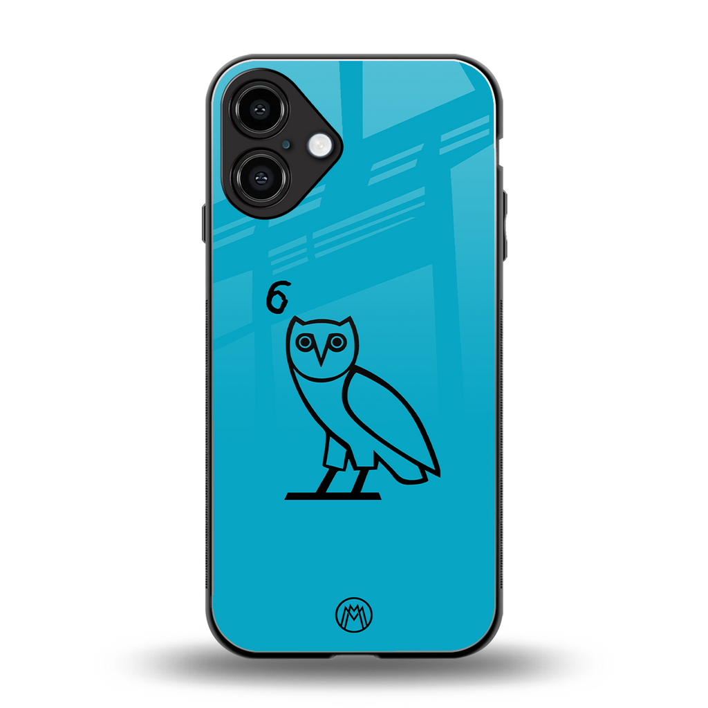 ovo sapphire back phone cover | glass case for iphone 16 plus