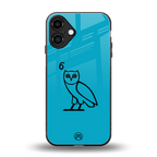 ovo sapphire back phone cover | glass case for iphone 16 plus