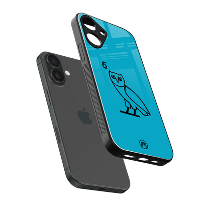 ovo sapphire back phone cover | glass case for iphone 16 plus