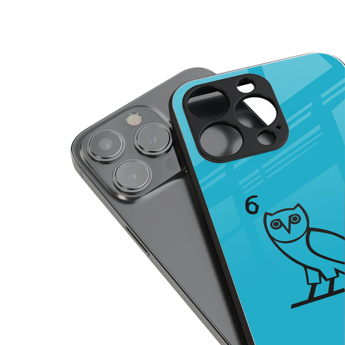 ovo sapphire back phone cover | glass case for iphone 13 mini
