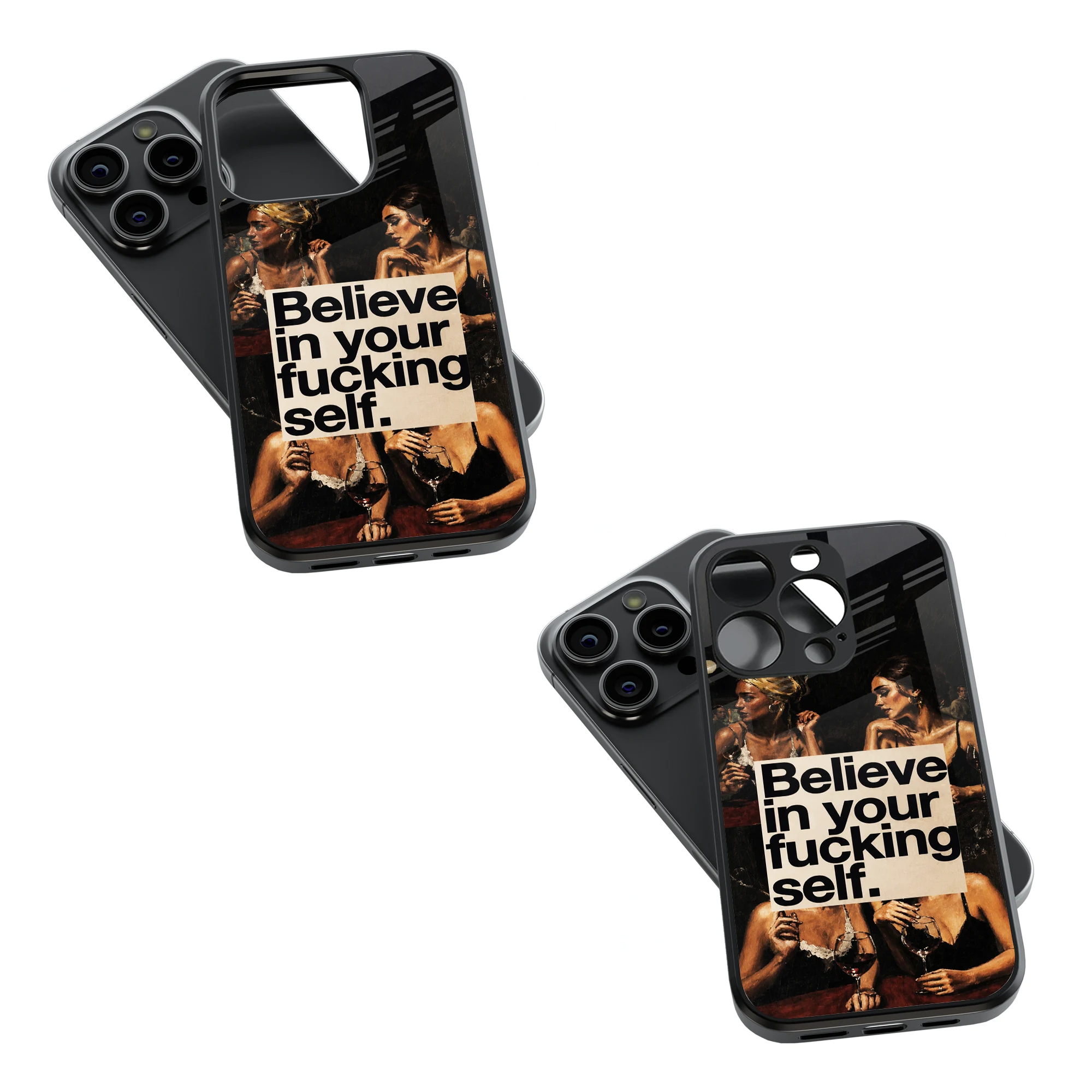 Trendy Glass Back Mobile Case for iPhone, Samsung, Redmi, OnePlus, Google Pixel, Motorola