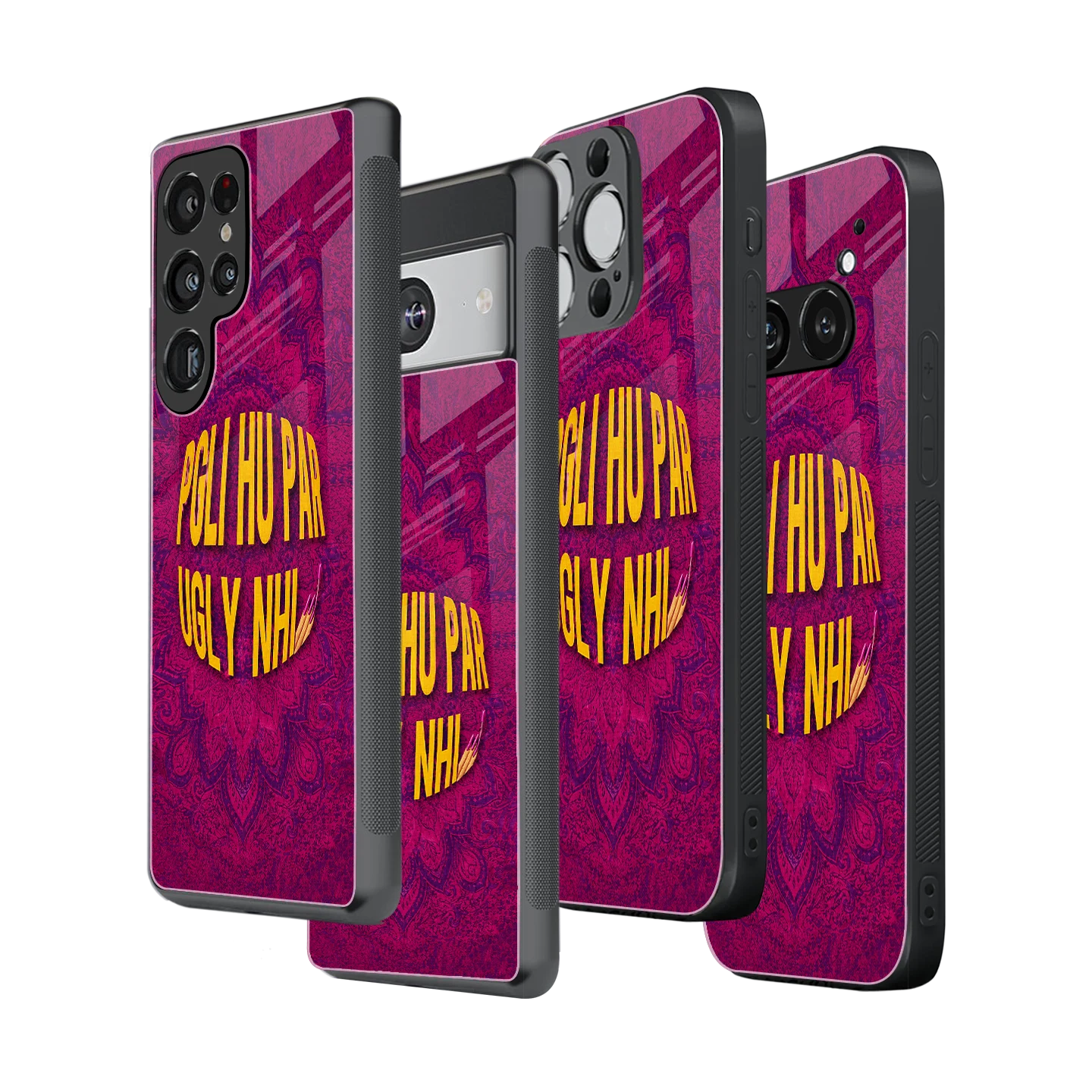 Stylish Glass Back Case for All Smartphones iPhone, Samsung, OnePlus, Pixel, Redmi, Oppo, Vivo, Motorola