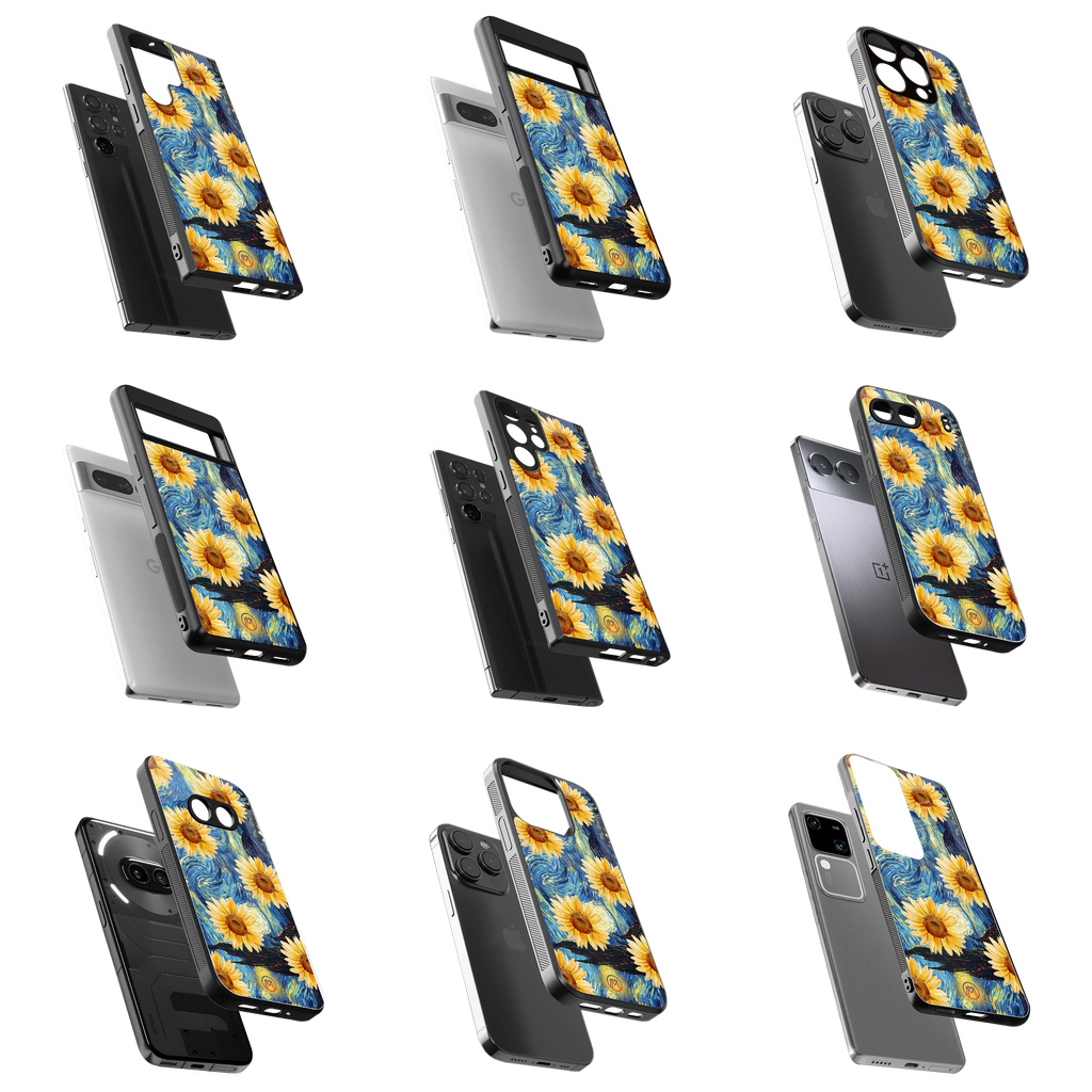 Durable Glass Back Mobile Case for iPhone, Samsung, OnePlus, Google Pixel, Redmi, Vivo, Oppo