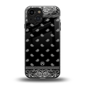 paisley black back phone cover | glass case for iphone 13 mini