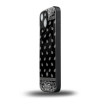 paisley black back phone cover | glass case for iphone 13 mini