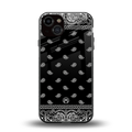 paisley black back phone cover | glass case for iphone 13