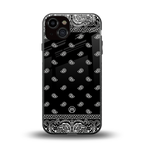 paisley black back phone cover | glass case for iphone 13
