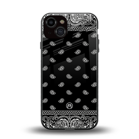 paisley black back phone cover | glass case for iphone 13