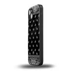 paisley black back phone cover | glass case for iphone 15