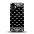 paisley black back phone cover | glass case for iphone 16