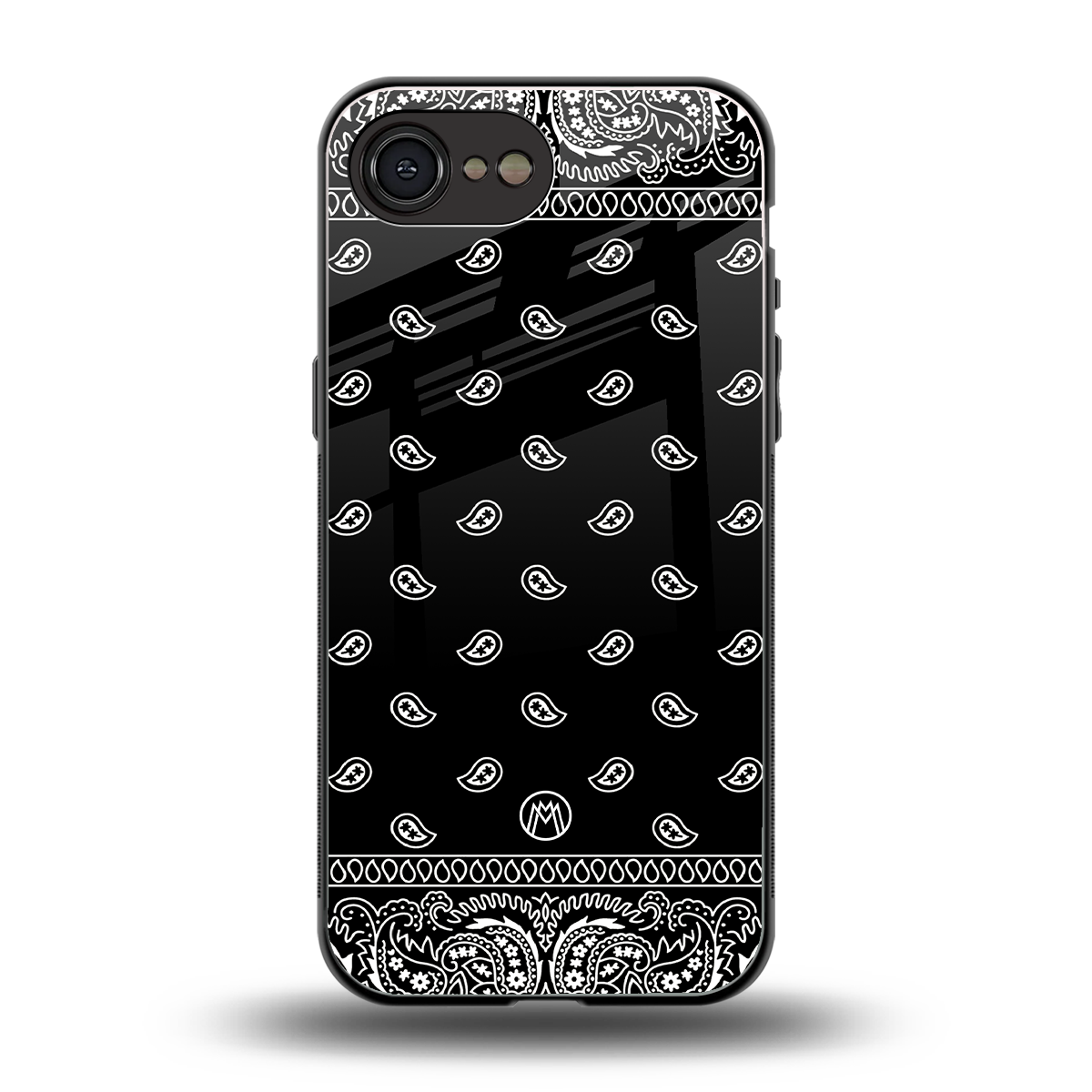 paisley black back phone cover | glass case for iphone 16e