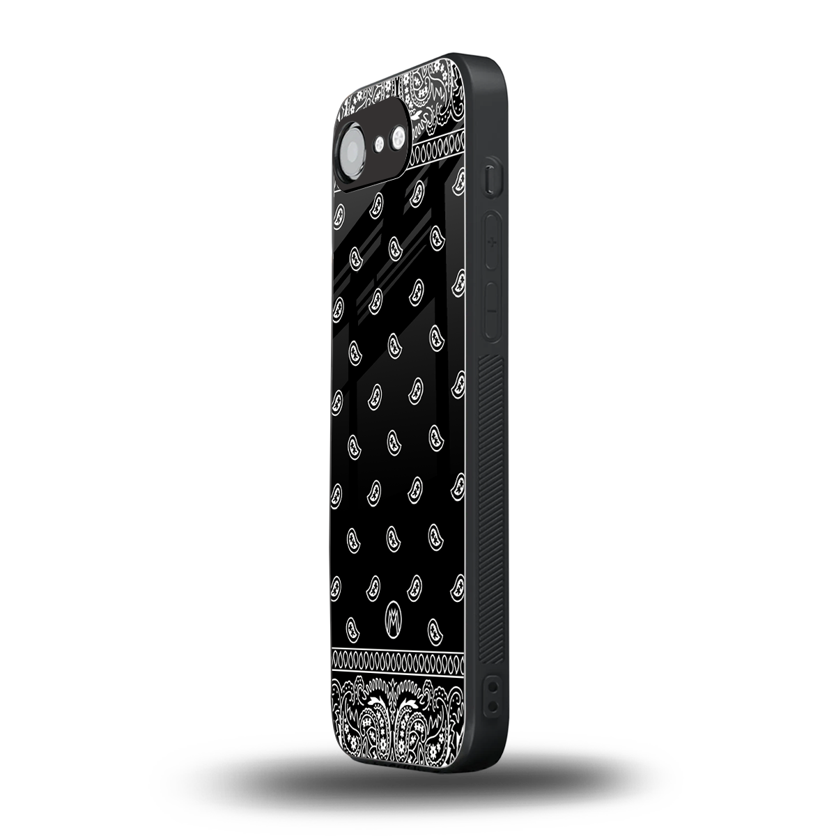 paisley black back phone cover | glass case for iphone 16e