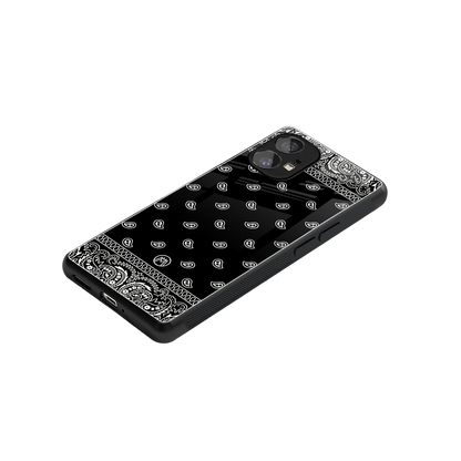 paisley black back phone cover | glass case for nothing phone 1