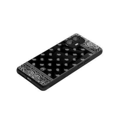 paisley black back phone cover | glass case for nothing phone 2