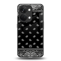 paisley black back phone cover | glass case for oneplus nord 3