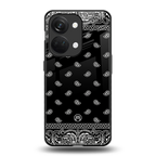 paisley black back phone cover | glass case for oneplus nord 3