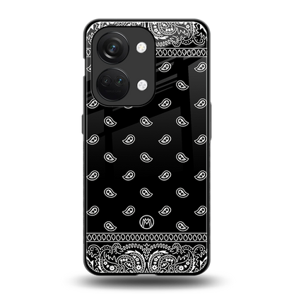 paisley black back phone cover | glass case for oneplus nord 3