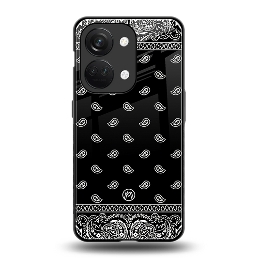 paisley black back phone cover | glass case for oneplus nord 3