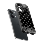 paisley black back phone cover | glass case for oneplus nord 3